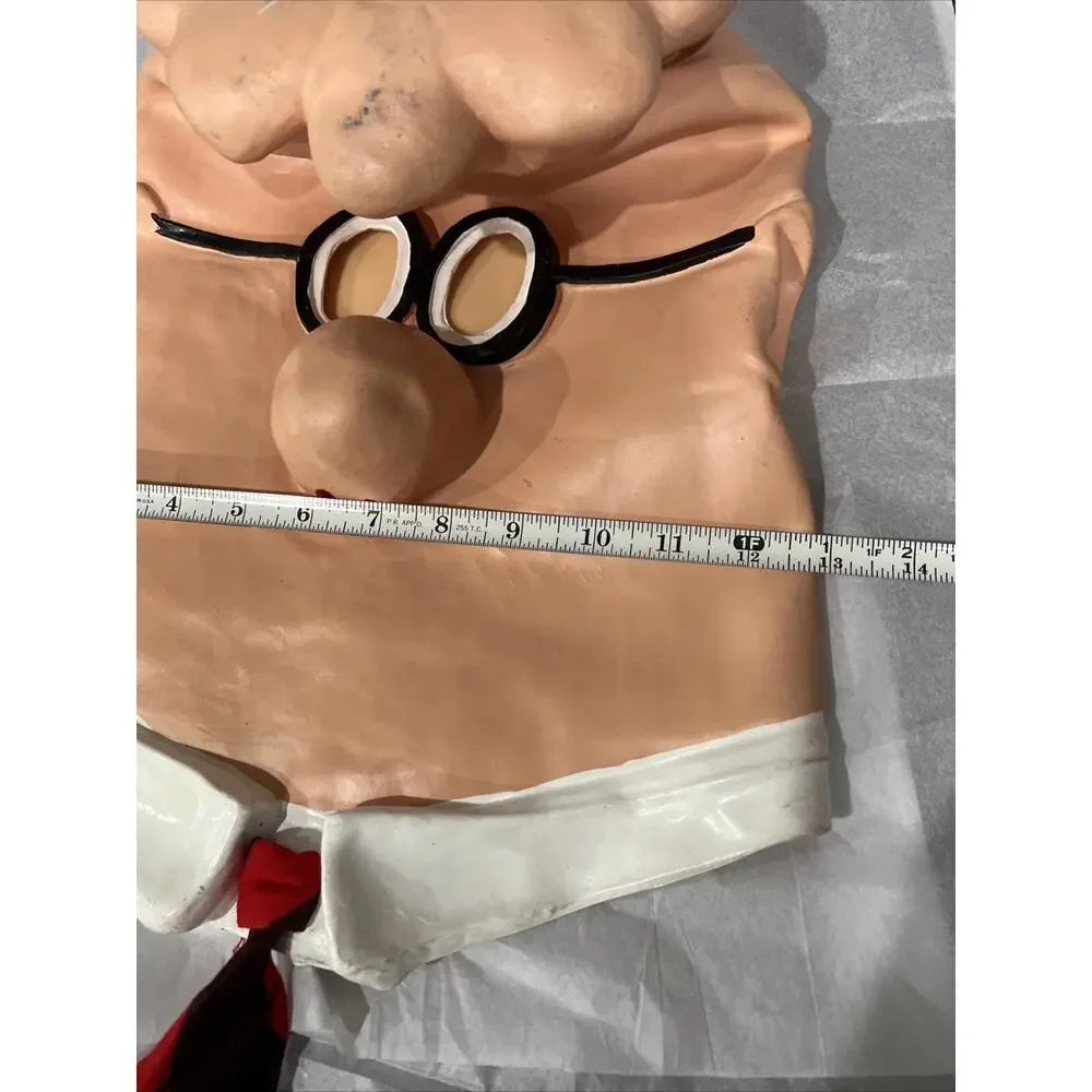 1990s Vntg Dilbert Comic Strip Halloween, Full Rubber Mask Tie, L 14” Preowned